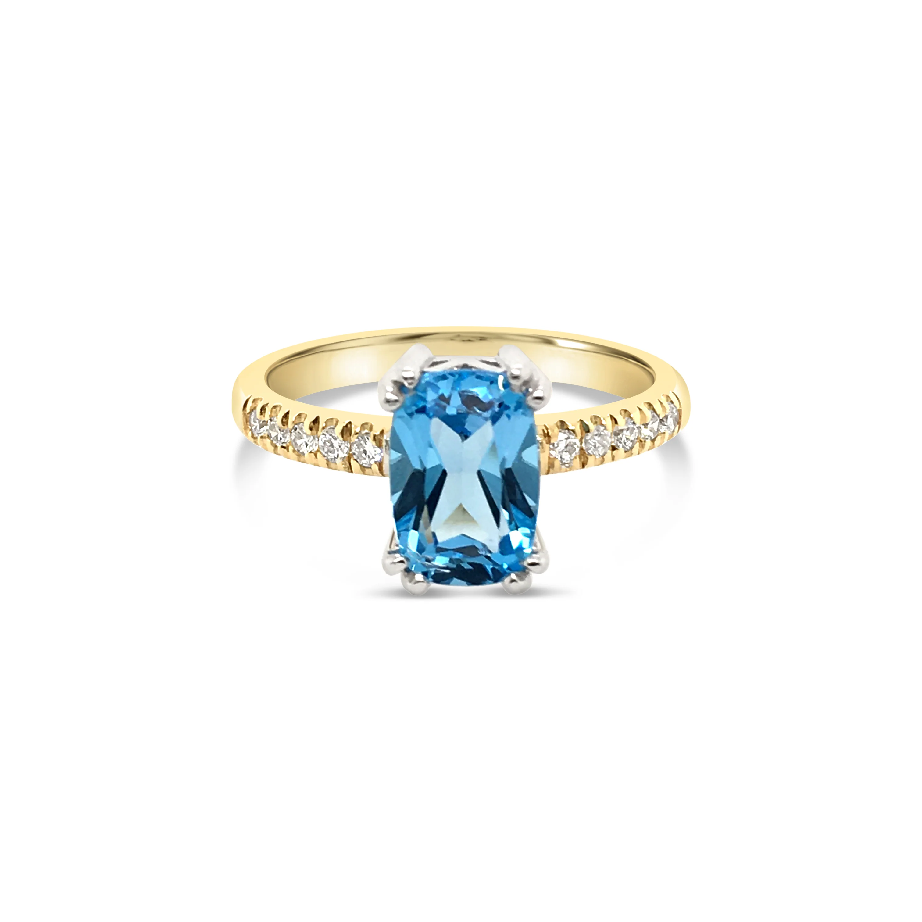 Blue Topaz and Diamond Dress Ring